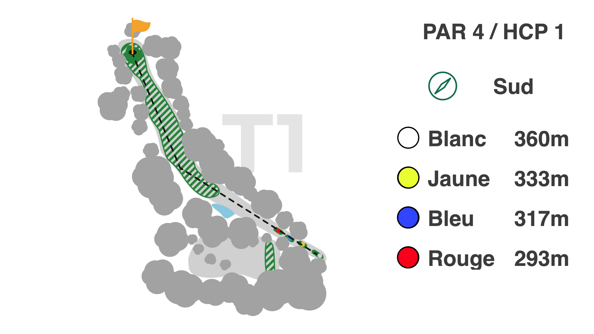 Hole 1 on the 9-hole Coulondres course