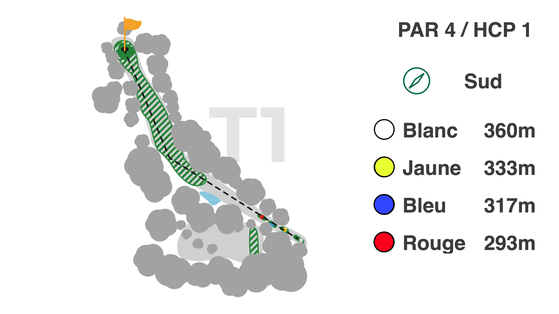 Hole 1 of the 9-hole Coulondres course