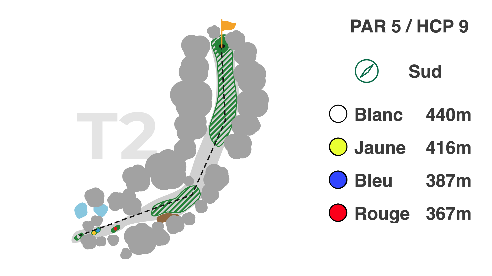 Hole 2 of the 9-hole Coulondres course