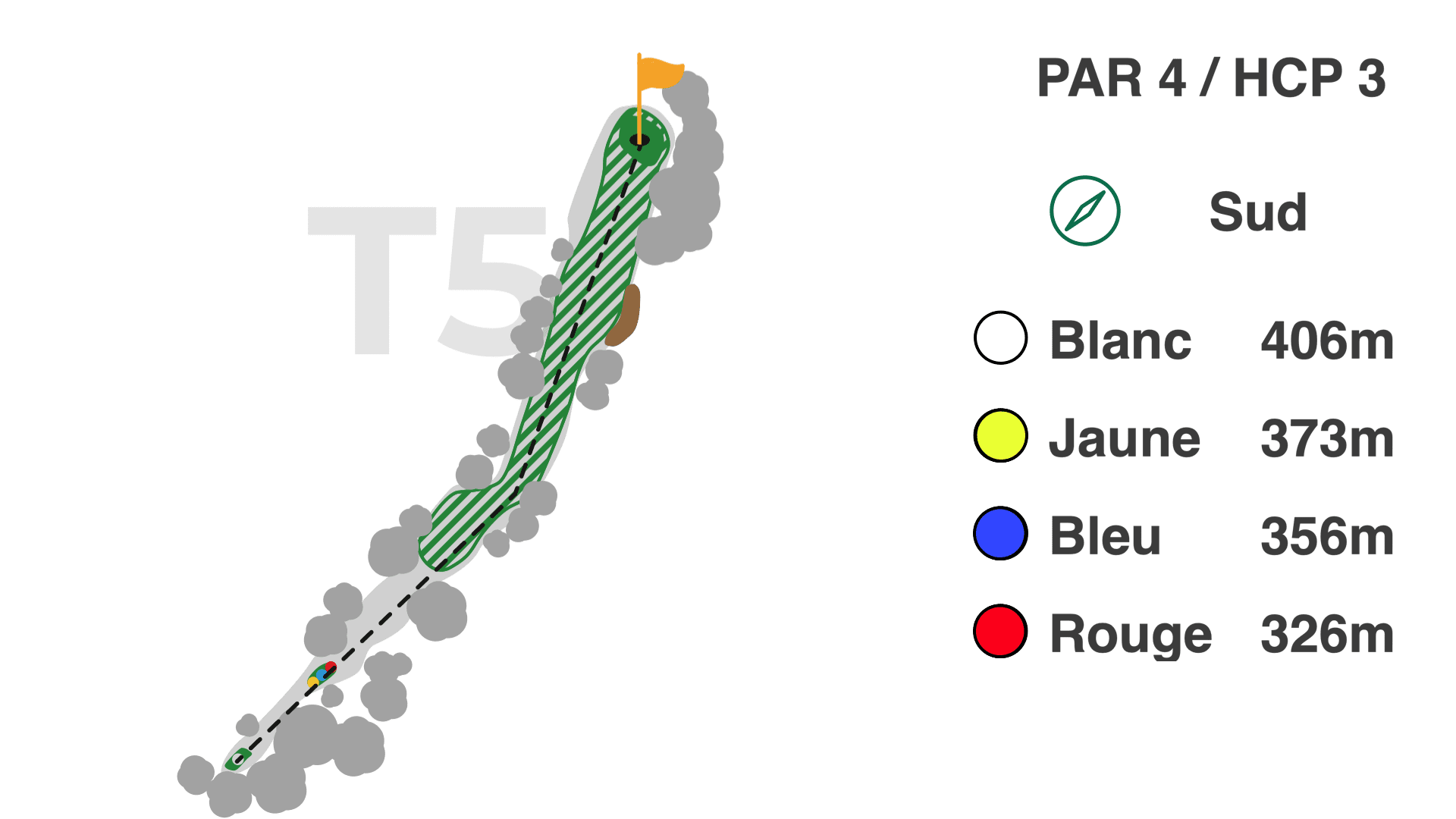 Hole 5 on the 9-hole Coulondres course