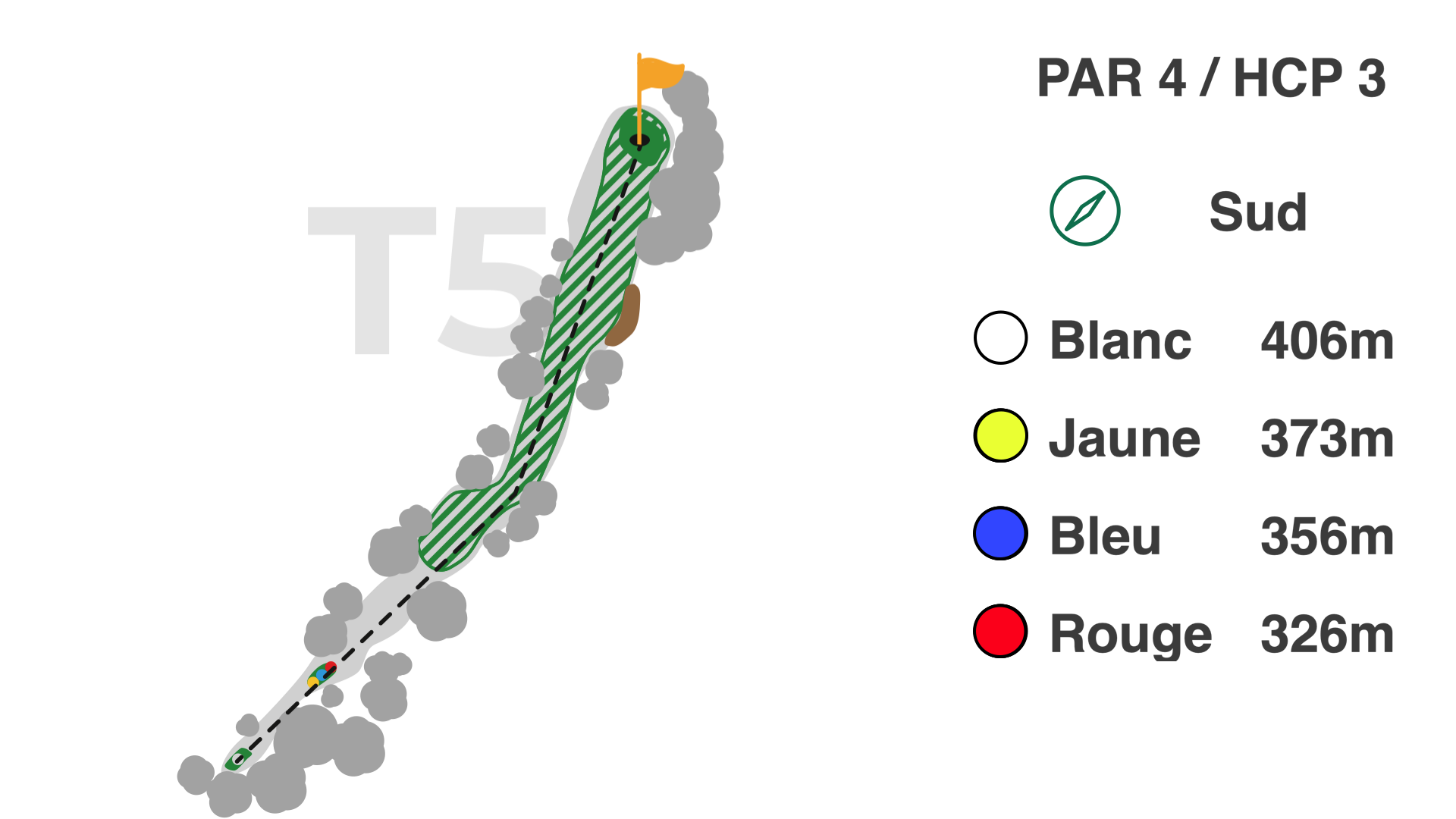 Hole 5 of the 9-hole Coulondres course