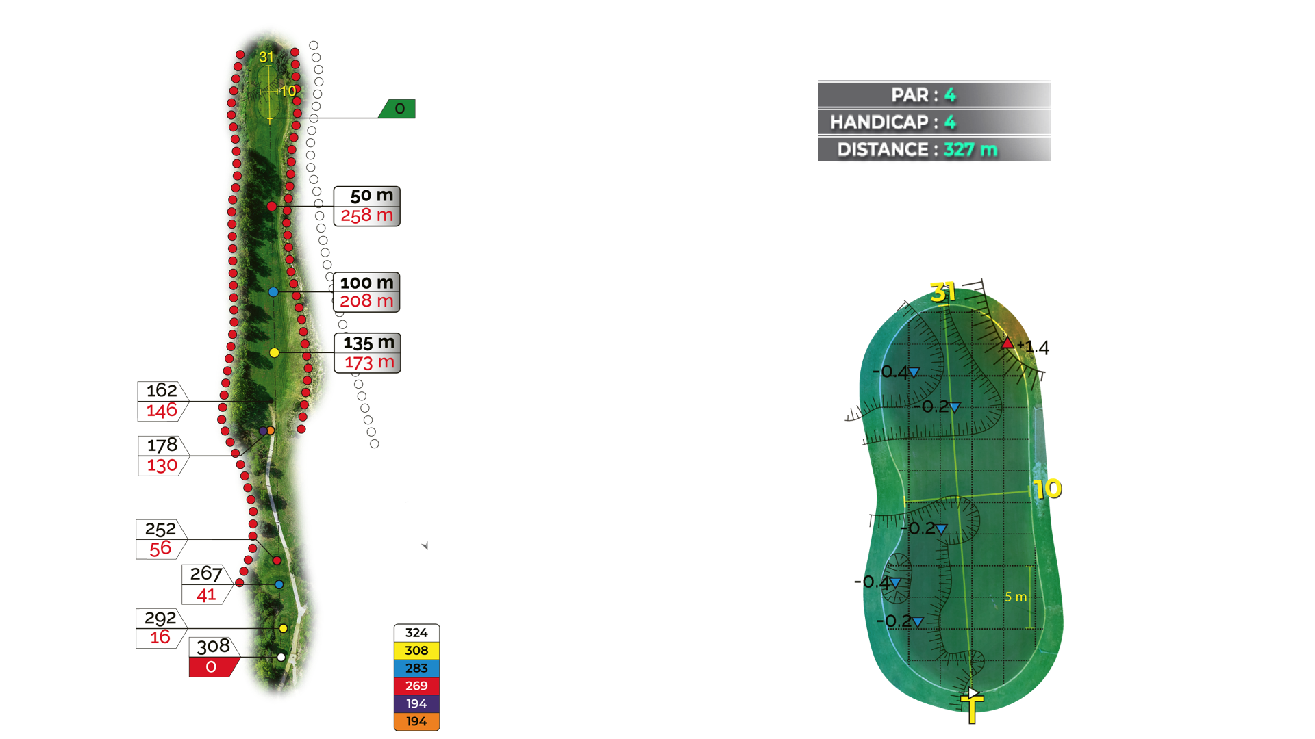 Hole 10 of the 18-hole Puech course