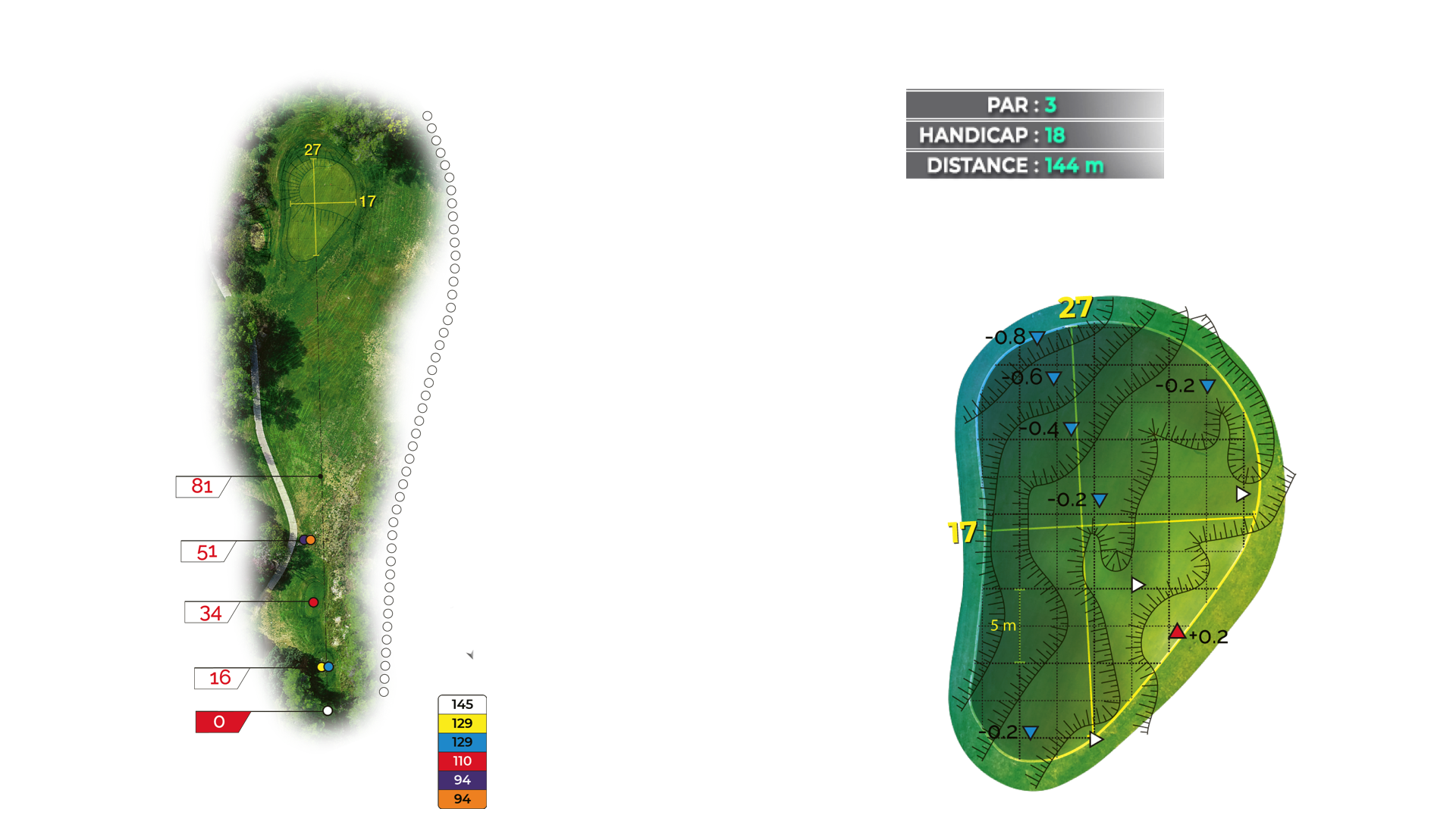Hole 11 of the 18-hole Puech course