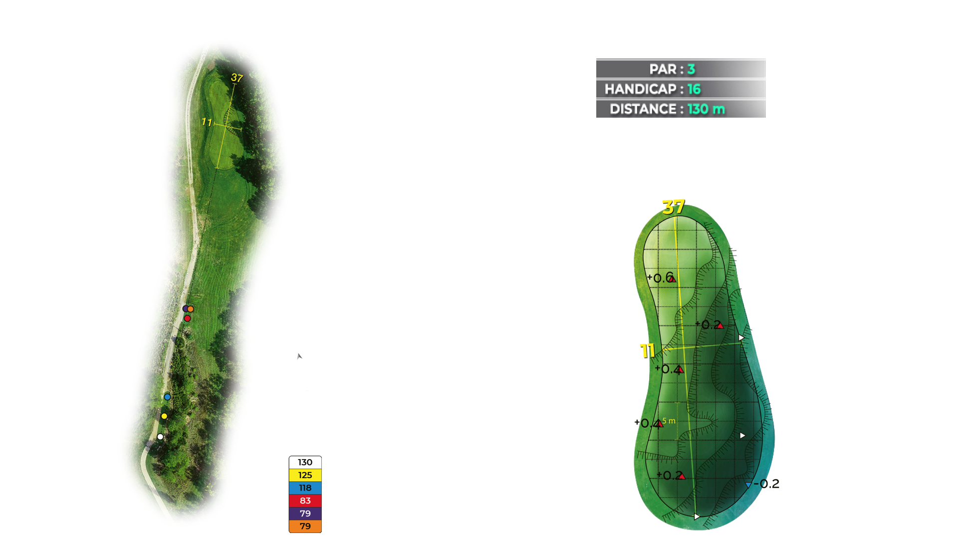Hole 13 of the 18-hole Puech course