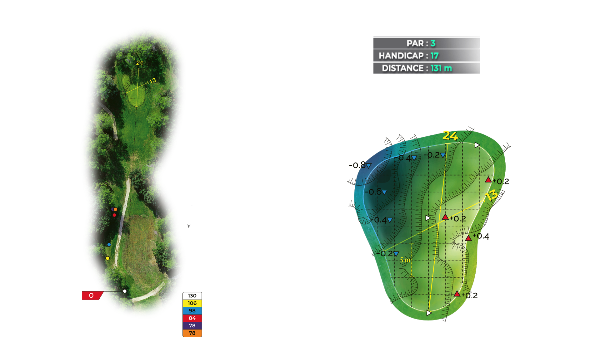 Hole 17 on the 18-hole Puech course