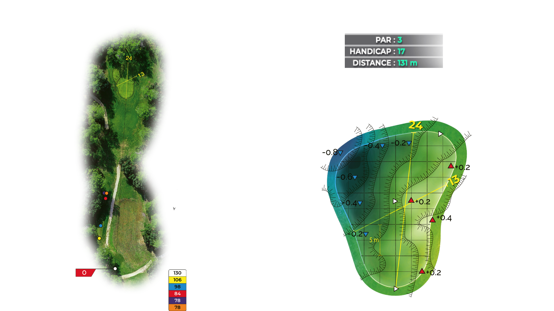 Hole 17 of the 18-hole Puech course