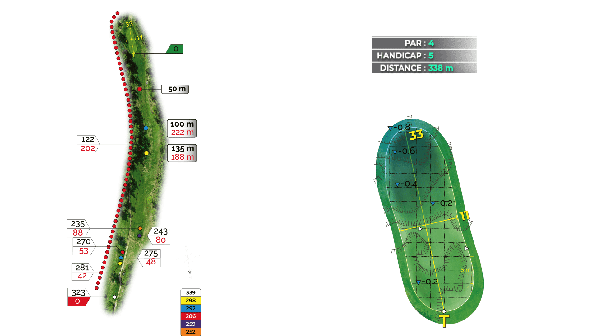 Hole 18 on the 18-hole Puech course