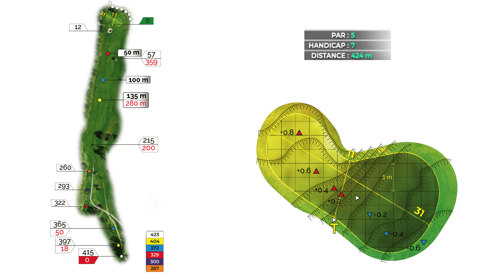 Hole 9 on the 18-hole Puech course