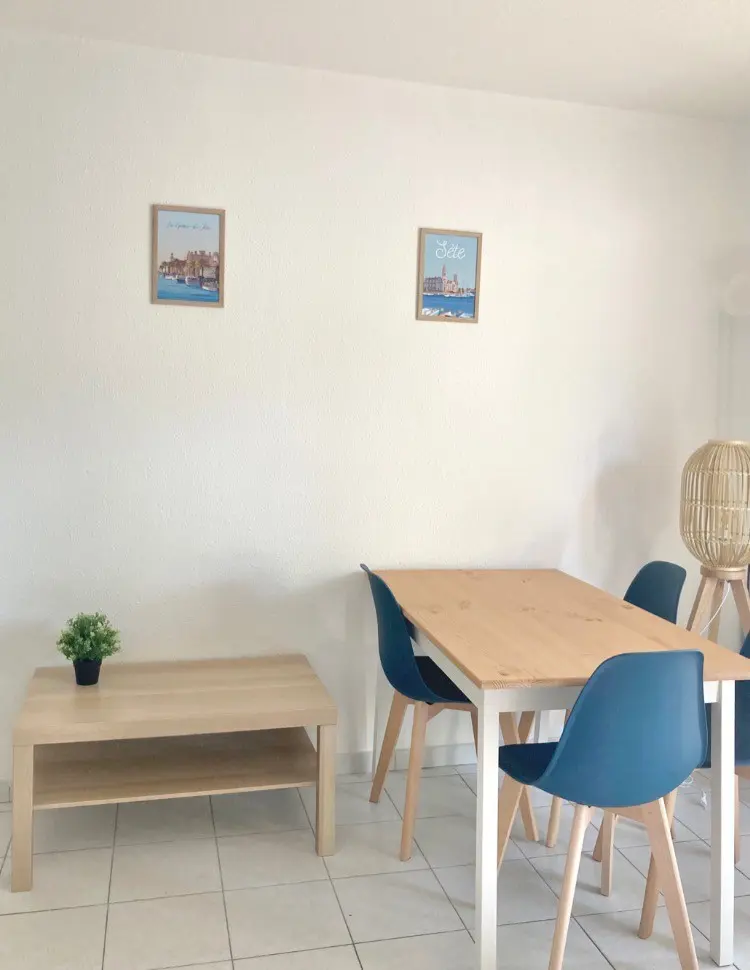 Living room of the one-bedroom apartment
