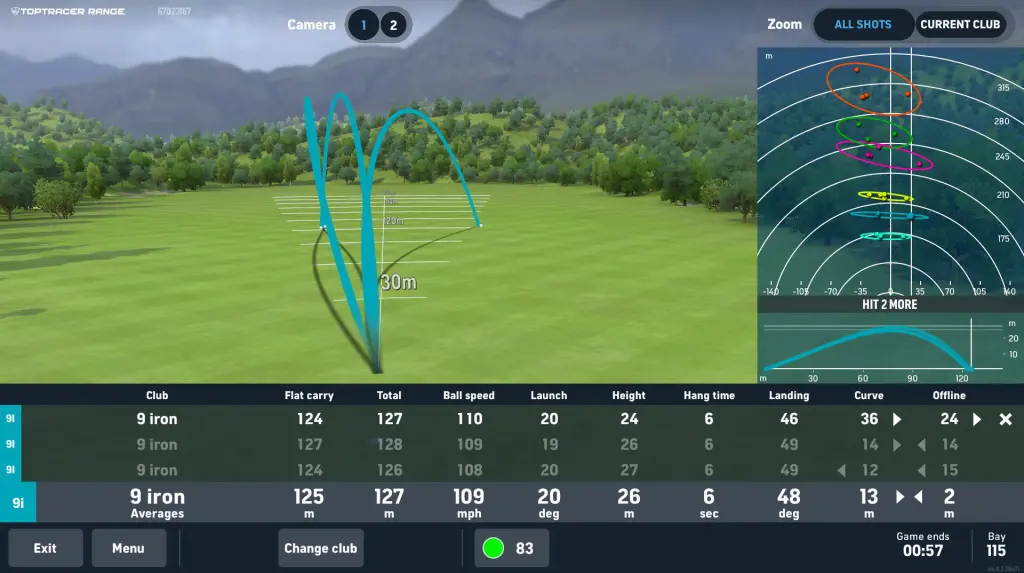 My Practice mode in Toptracer Range